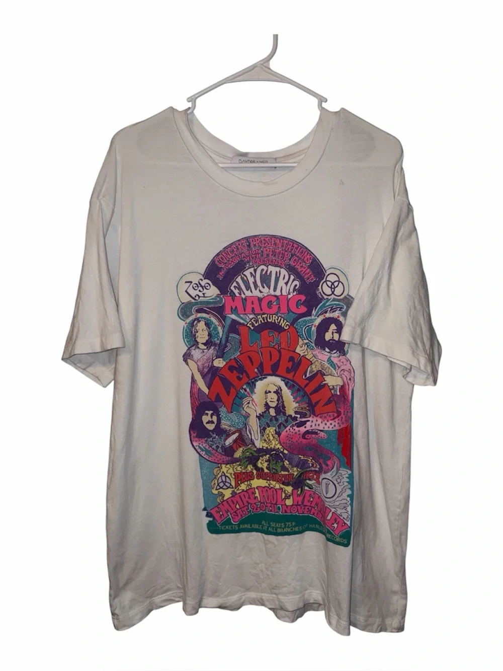 DAYDREAMER Led Zeppelin Electric Magic Tour Tee Size Large - Picture 2 of 9